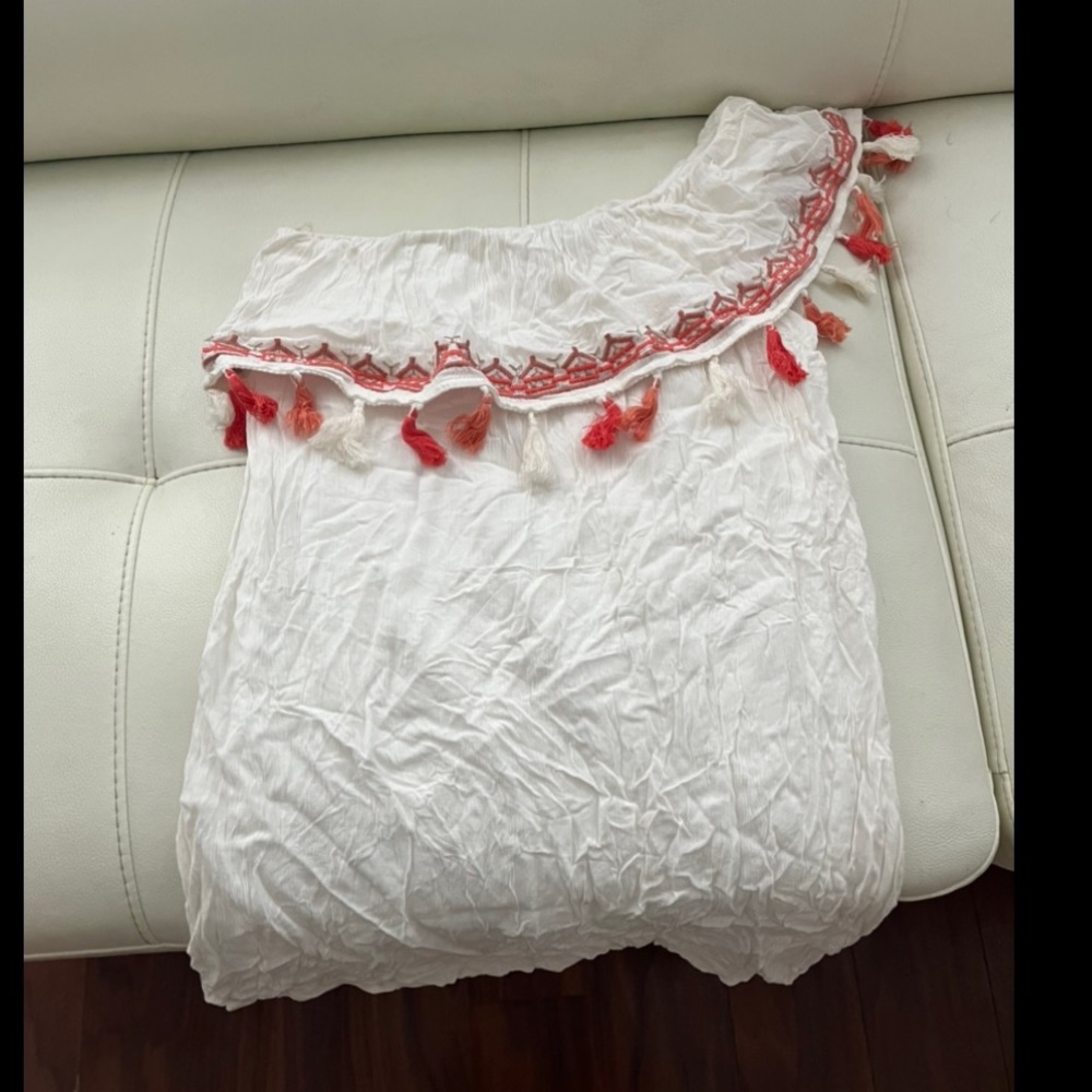 White One Shoulder Beach Dress